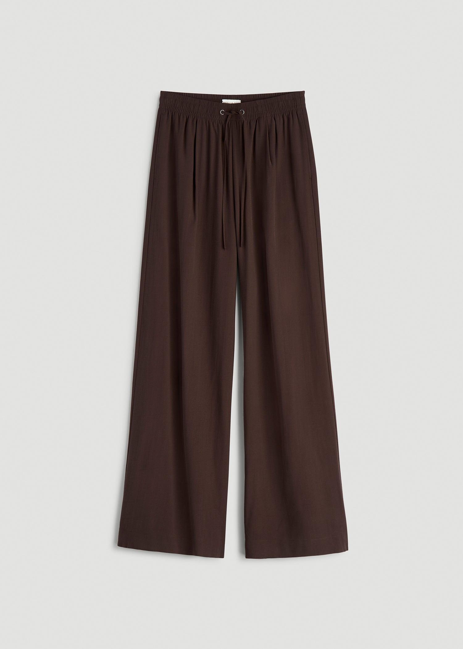 Relaxed Pull On Pants for Tall Women in Espresso Product Image