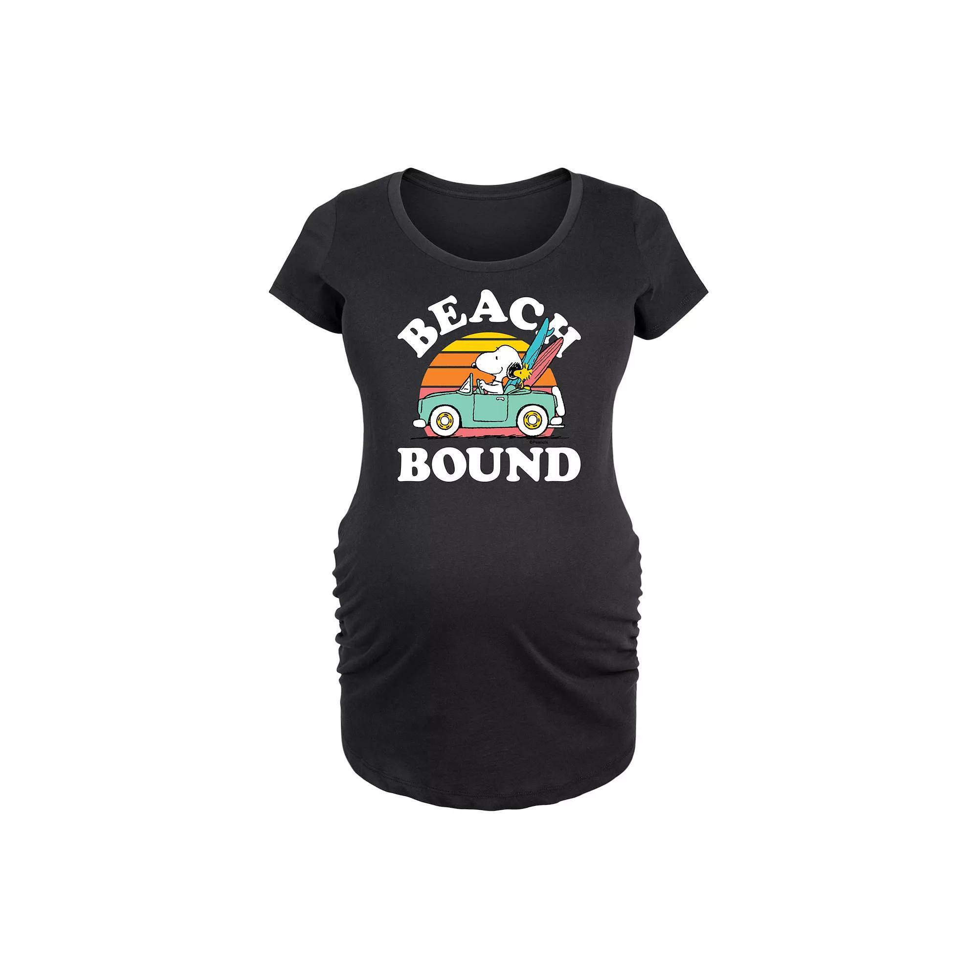 Maternity Believe With Santa Hat Graphic Tee, Women's, Size: XXL-MAT, Black Product Image