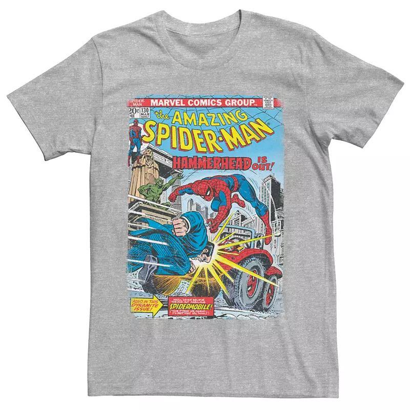 Men's Marvel Spider-Man Hammerhead Comic Book Cover Tee, Size: XL, Athletic Grey Product Image