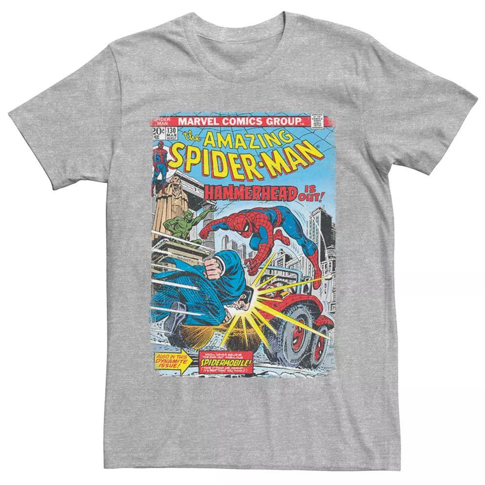 Men's Marvel Spider-Man Hammerhead Comic Book Cover Tee, Size: XL, Athletic Grey Product Image