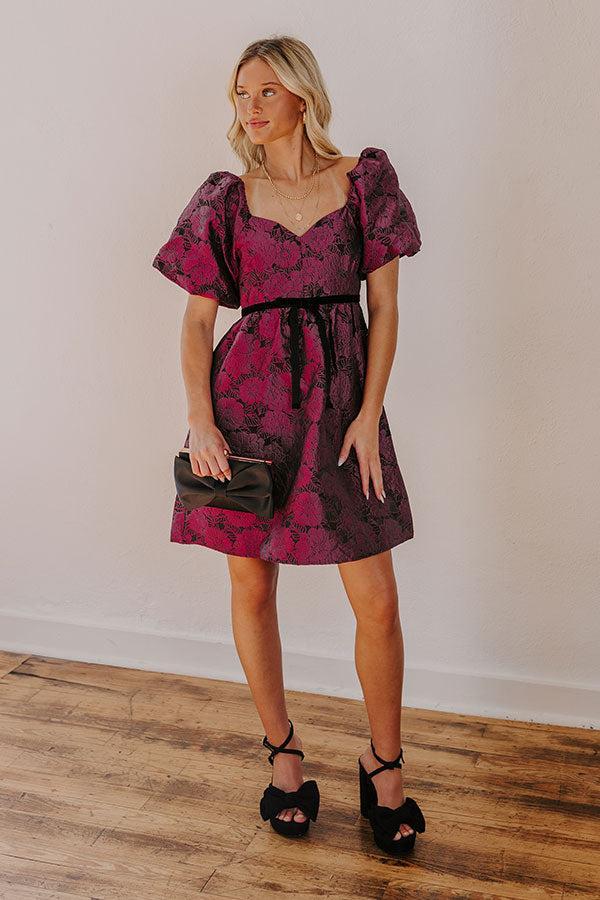 Posh Mindset Floral Jacquard Mini Dress Product Image