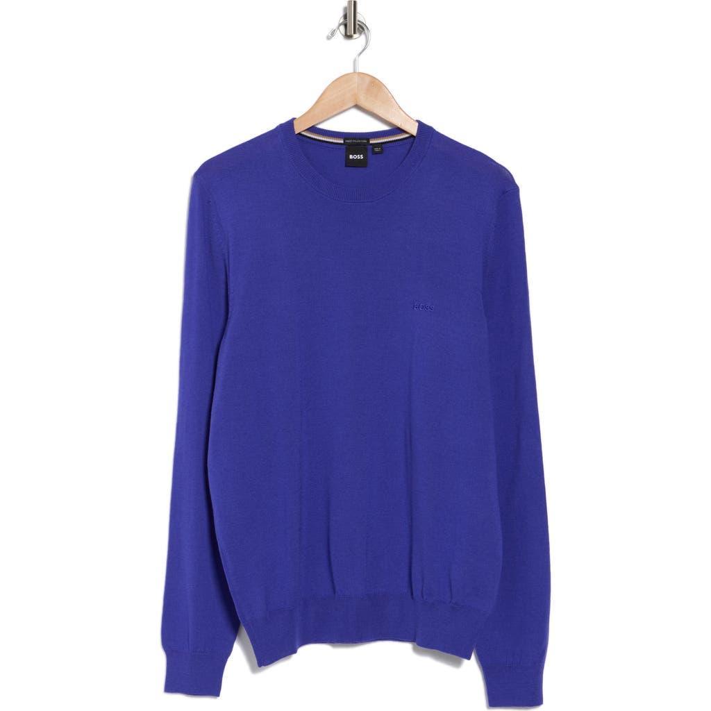 HUGO BOSS Boss Botto Virgin Wool Sweater In Dark Purple Product Image