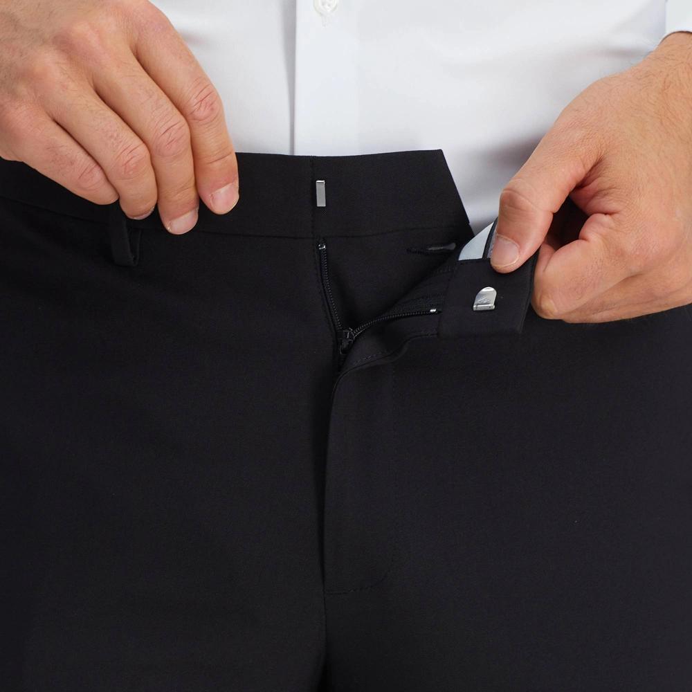 Haggar H26 Men's Stretch Slim Fit Dress Pants - Black 28x30: Lightweight, Mid Rise, Skinny Leg Product Image