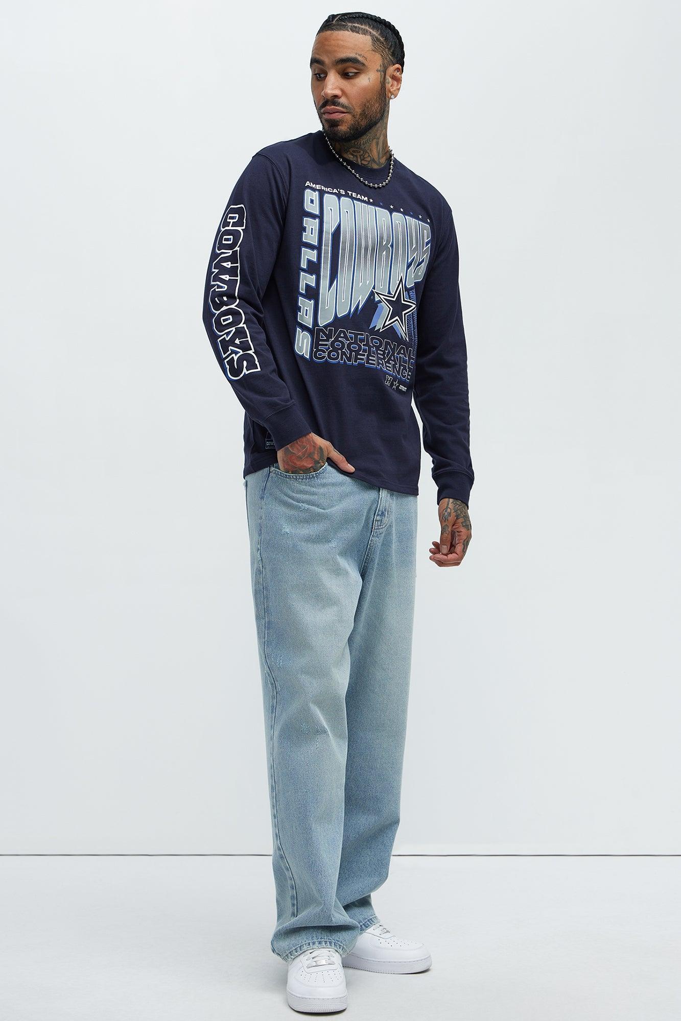 Cowboys In Orbit Long Sleeve Tee - Navy Product Image