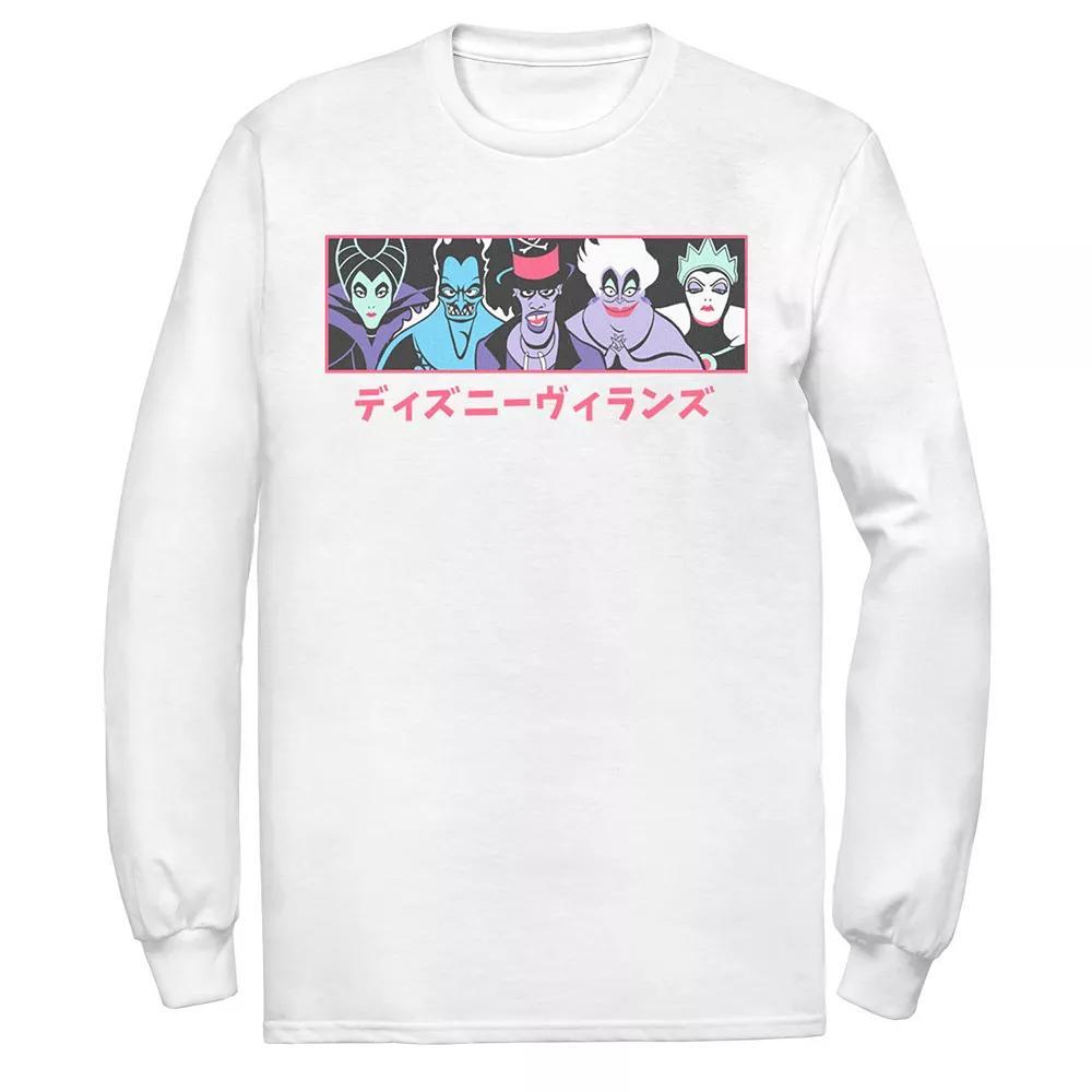 Men's Disney Villains Group Shot Kanji Panel Tee, Boy's, Size: Large, White Product Image