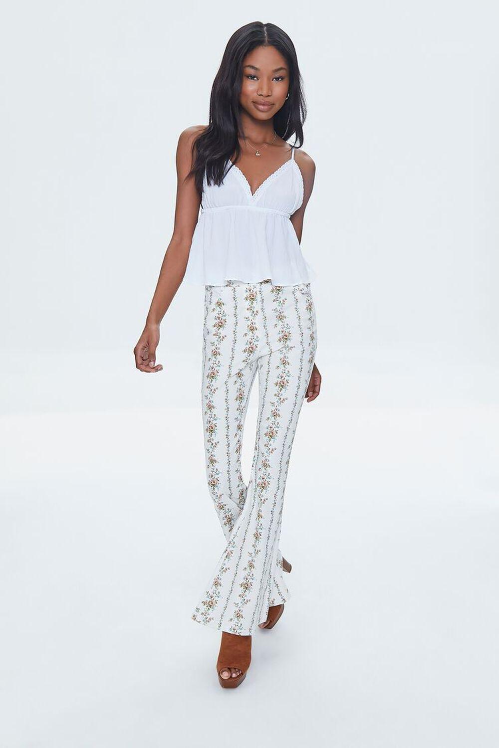 Floral Print High-Rise Flare Pants | Forever 21 Product Image
