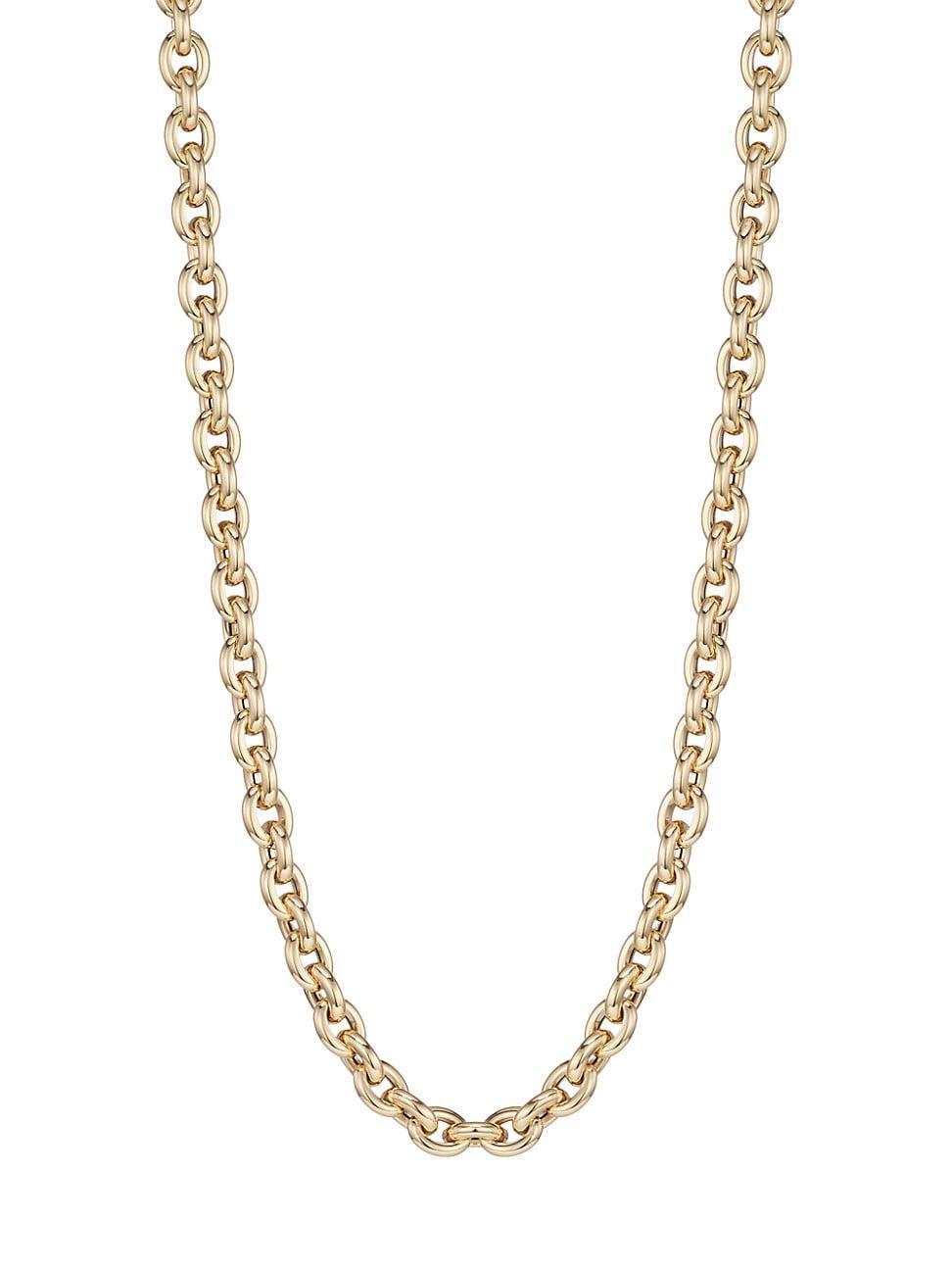 Womens 14K Gold Rolo Necklace Product Image