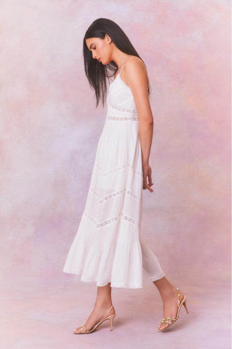 Esilda Cotton Midi Dress - PINK Product Image