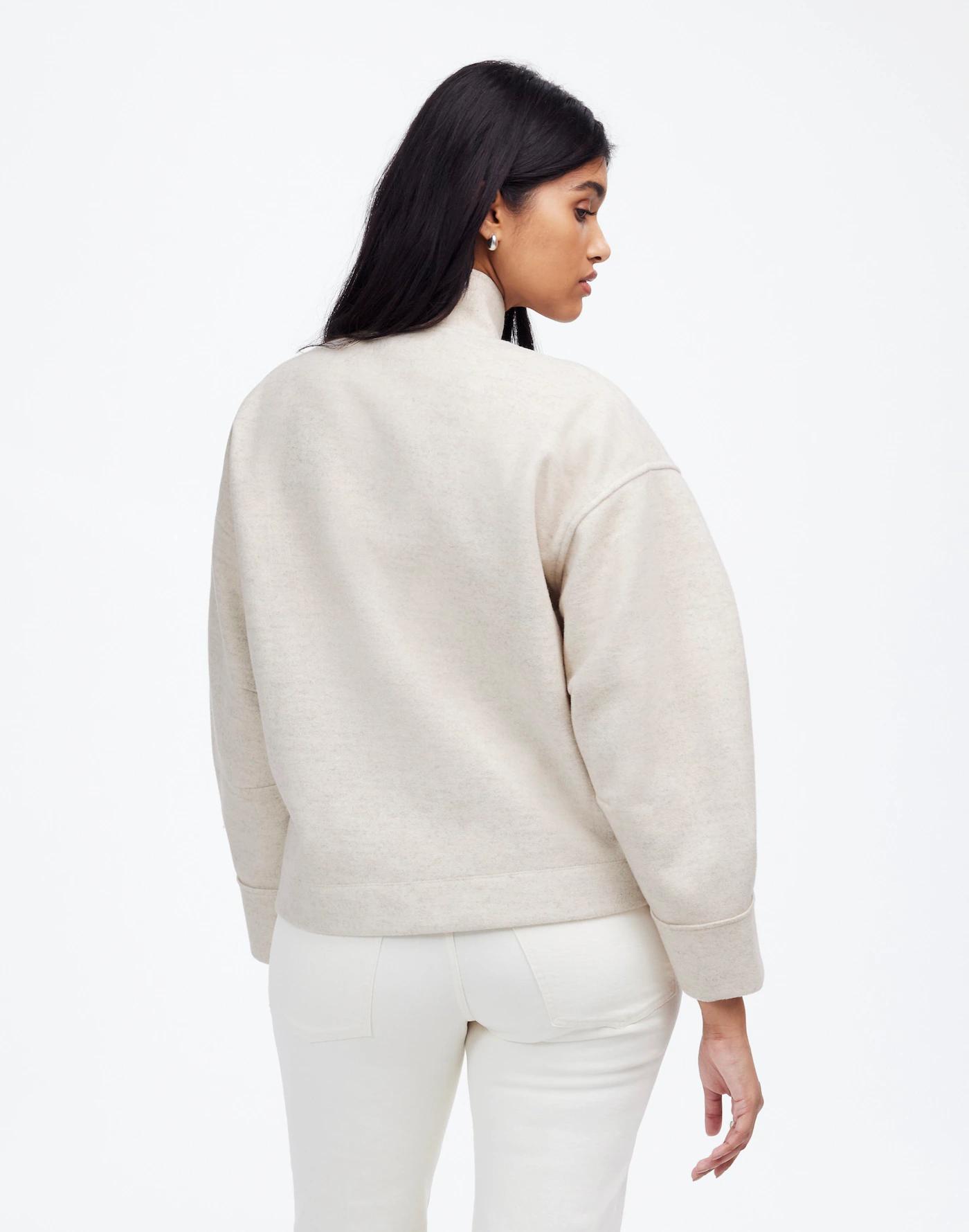 Relaxed Mockneck Knit Jacket Product Image