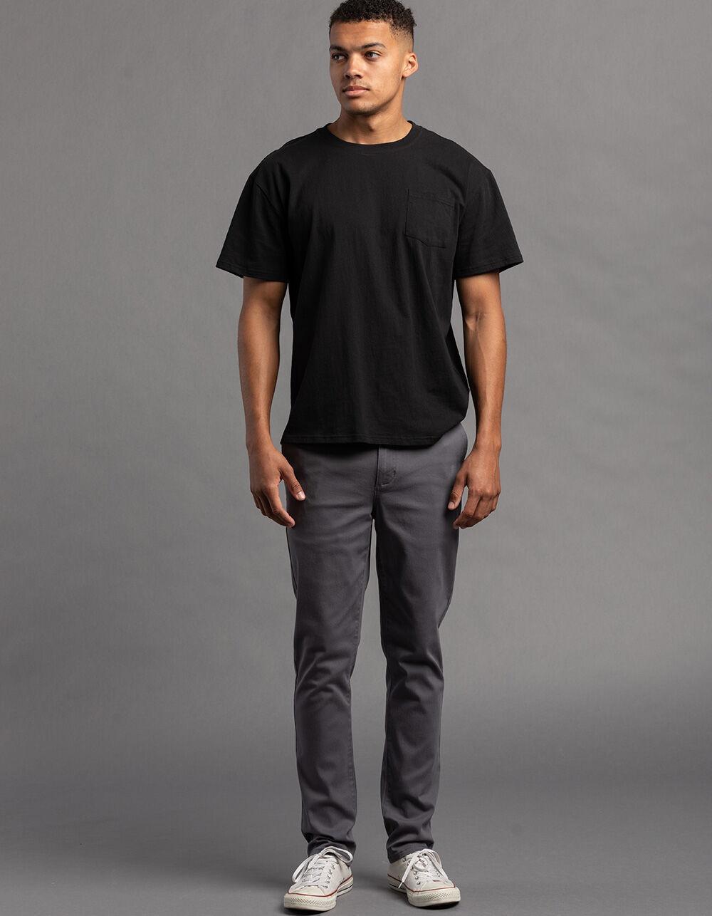 RSQ Mens Slim Chino Pants - GUNMETAL Product Image