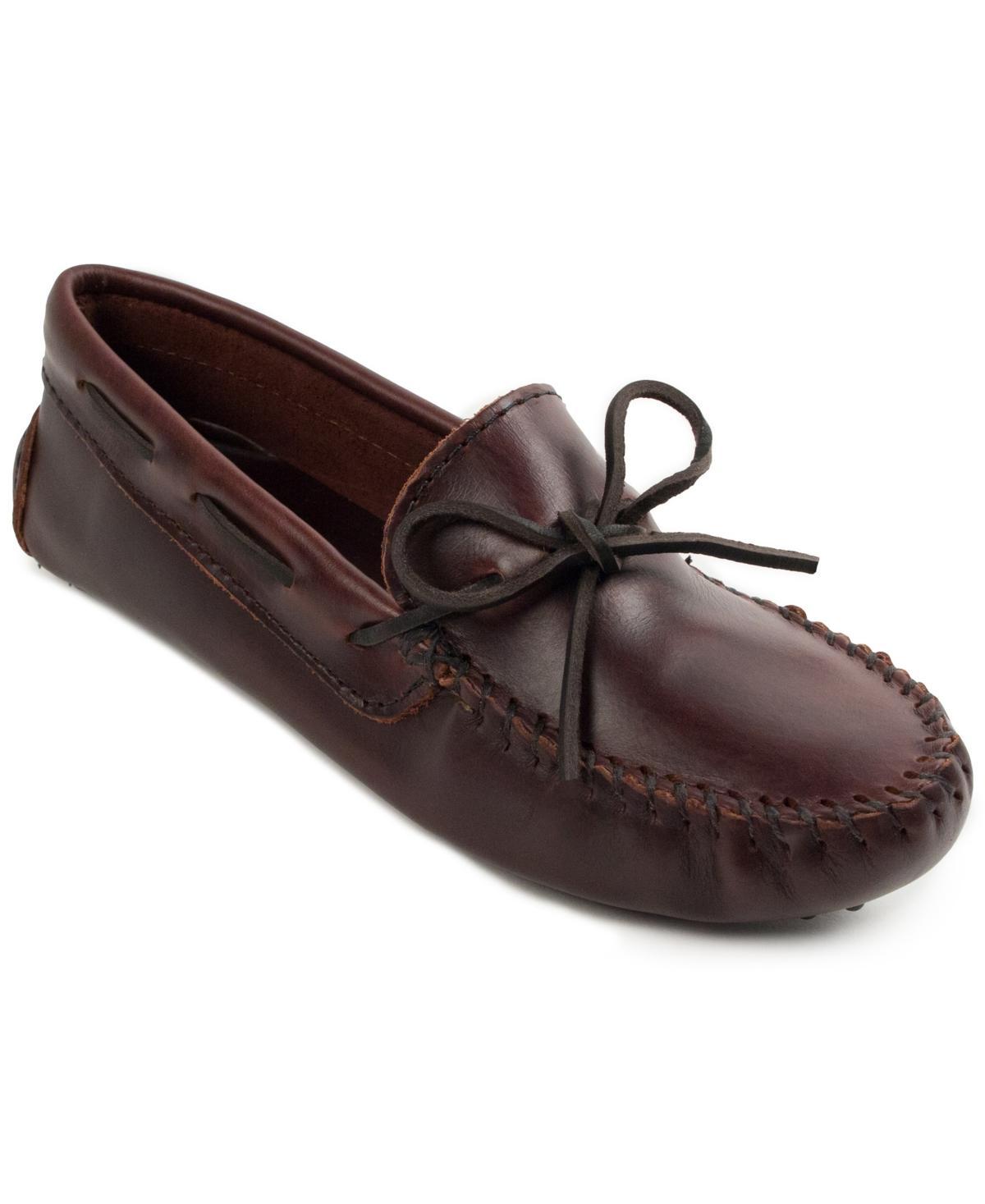 Minnetonka Classic Leather Bow Detail Driver Moccasins Product Image