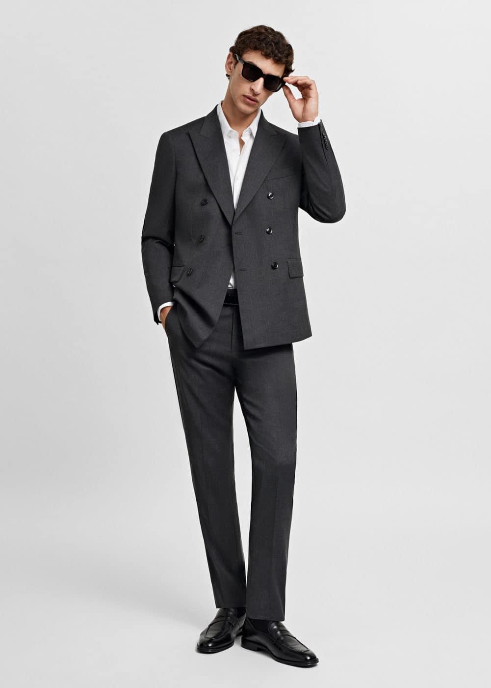 100% cotton slim-fit suit shirt - Men | MANGO USA Product Image