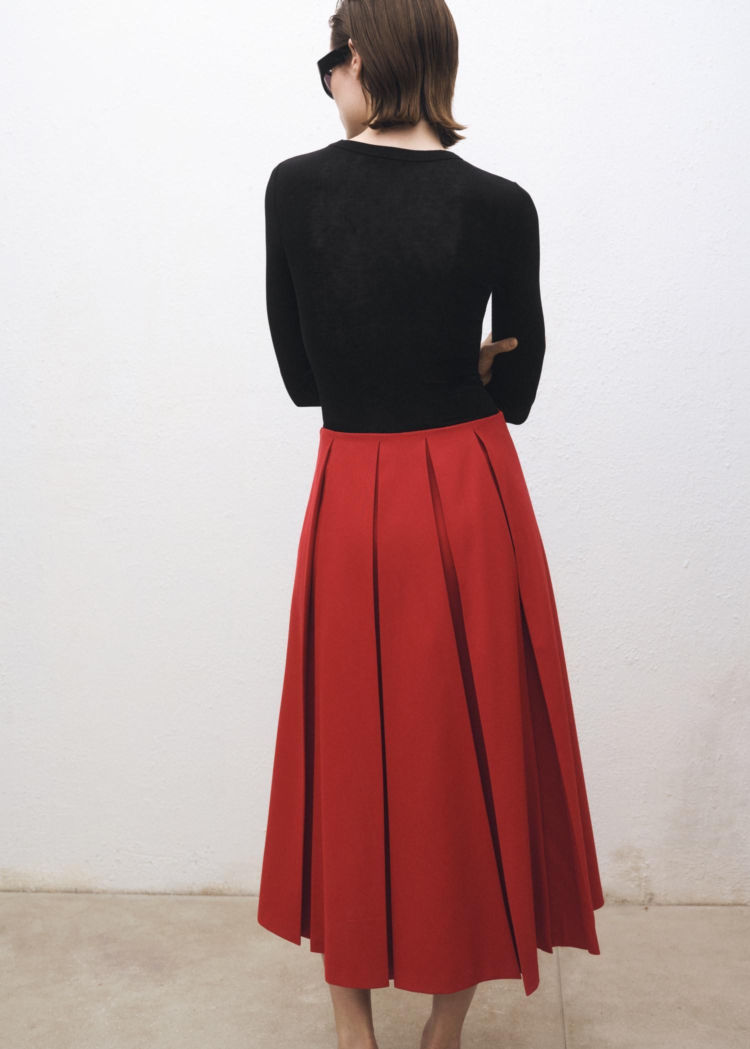 Wool-blend pleated skirt - Women | MANGO USA Product Image