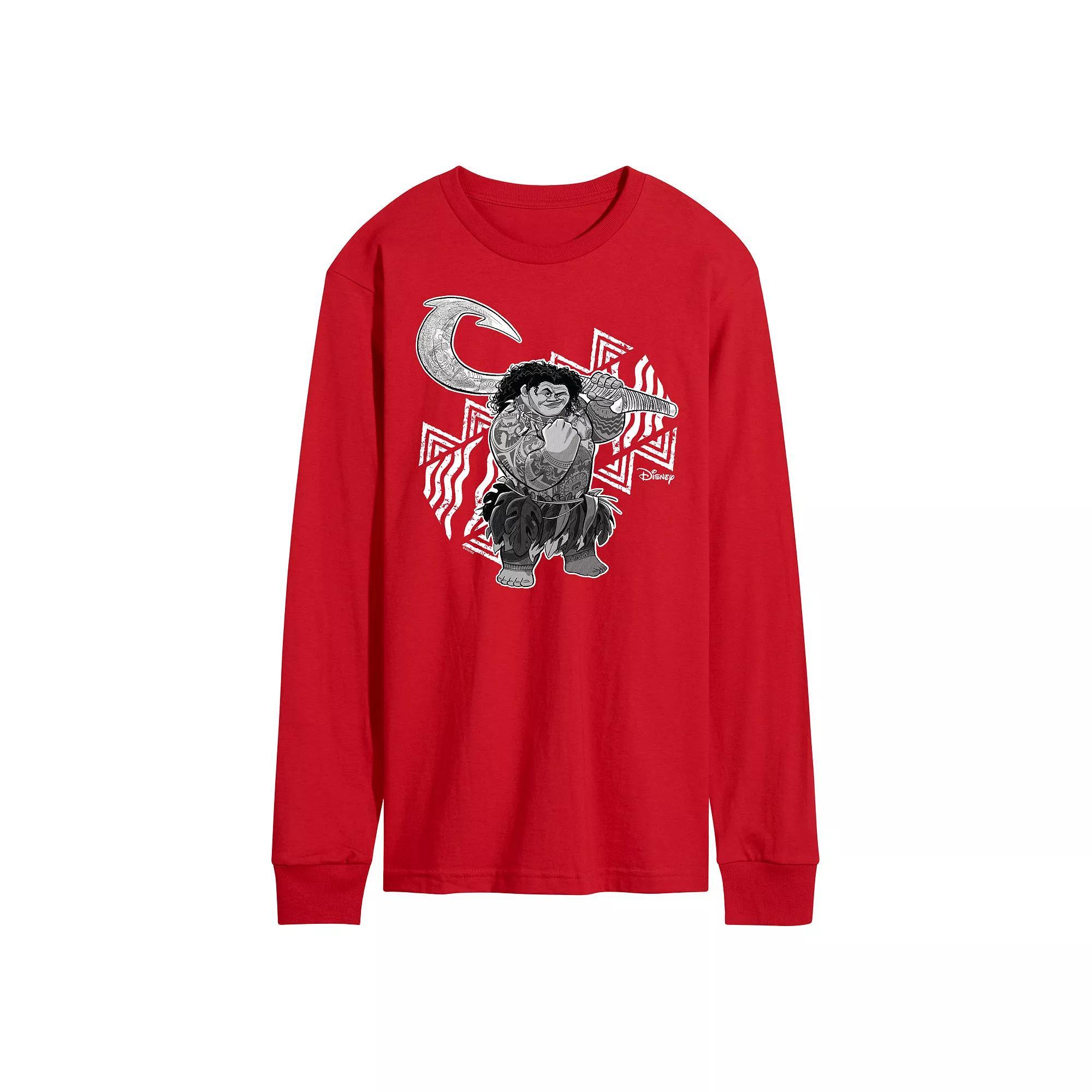 Disneys Moana Mens Maui Long Sleeve Graphic Tee Product Image