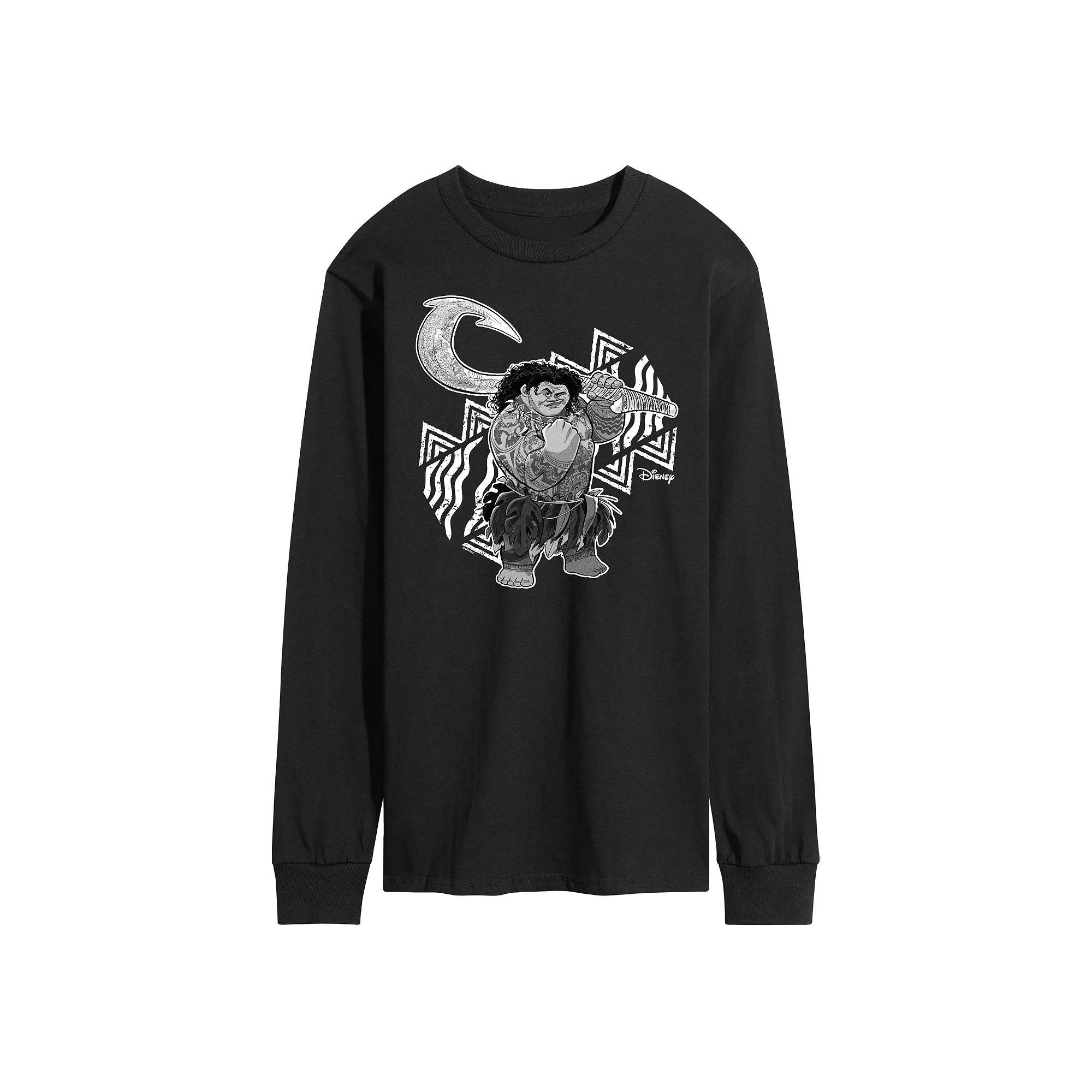 Disneys Moana Mens Maui Long Sleeve Graphic Tee Product Image
