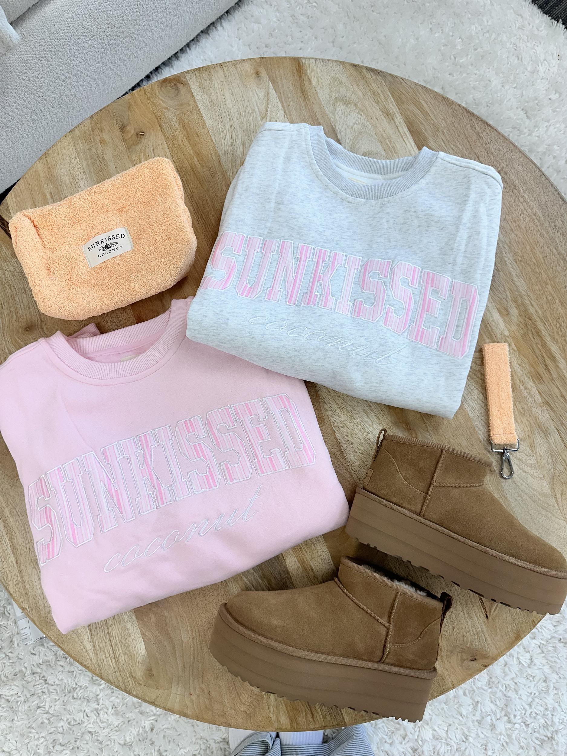 Icy Blue Sunkissed In Vogue Striped Sweatshirt Product Image