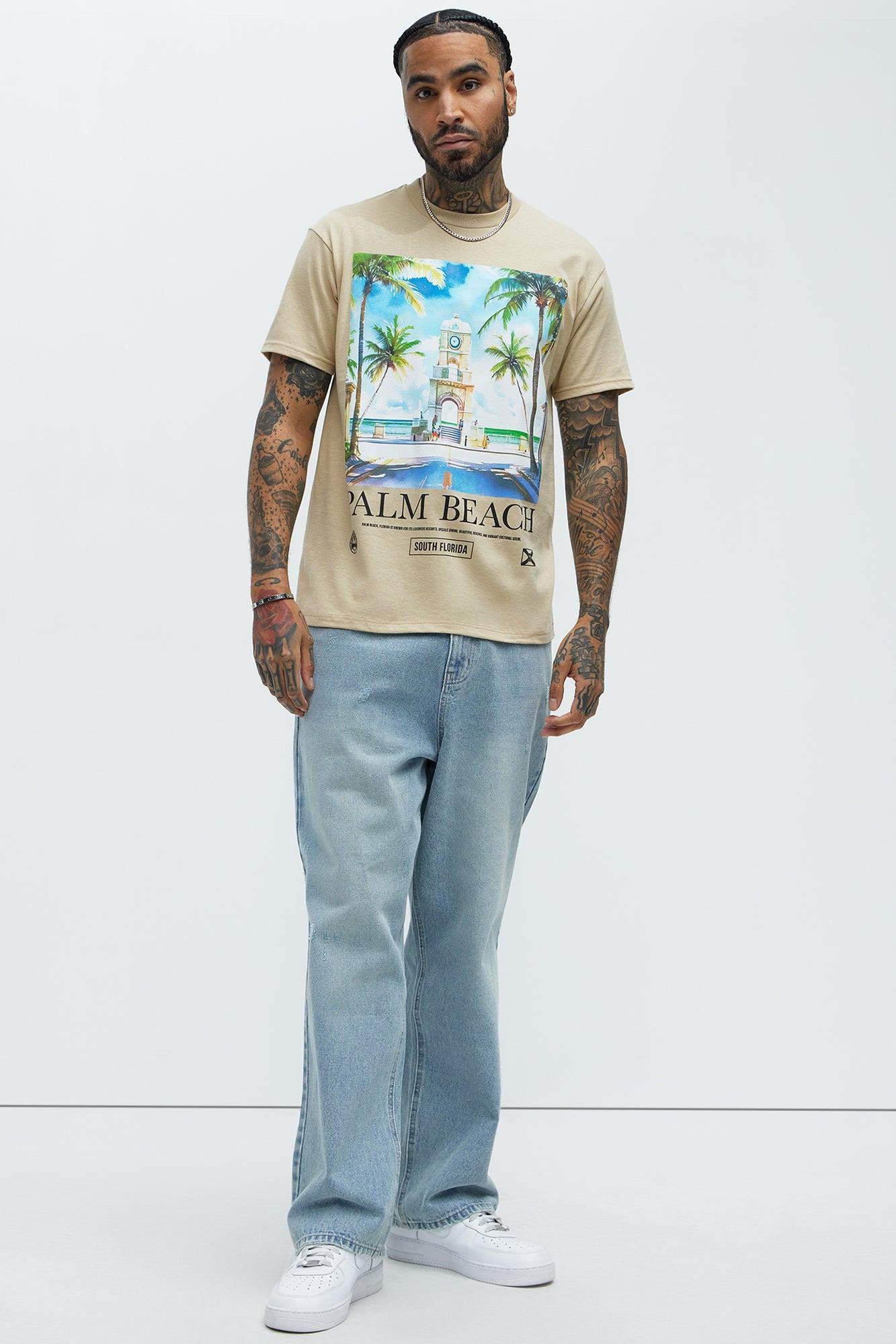 Palm Beach Short Sleeve Tee - Taupe Product Image