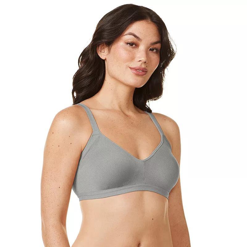 Warners Easy Does It® Underarm-Smoothing with Seamless Stretch Wireless Lightly Lined Comfort Bra RM3911A, Women's, Size: Small, Gray Grey Product Image