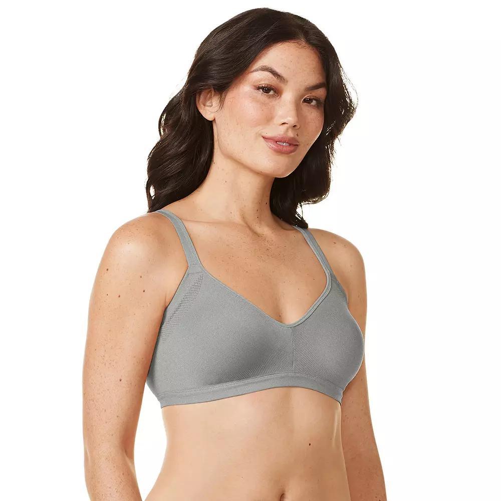Warners Easy Does It® Underarm-Smoothing with Seamless Stretch Wireless Lightly Lined Comfort Bra RM3911A, Women's, Size: Small, Gray Grey Product Image