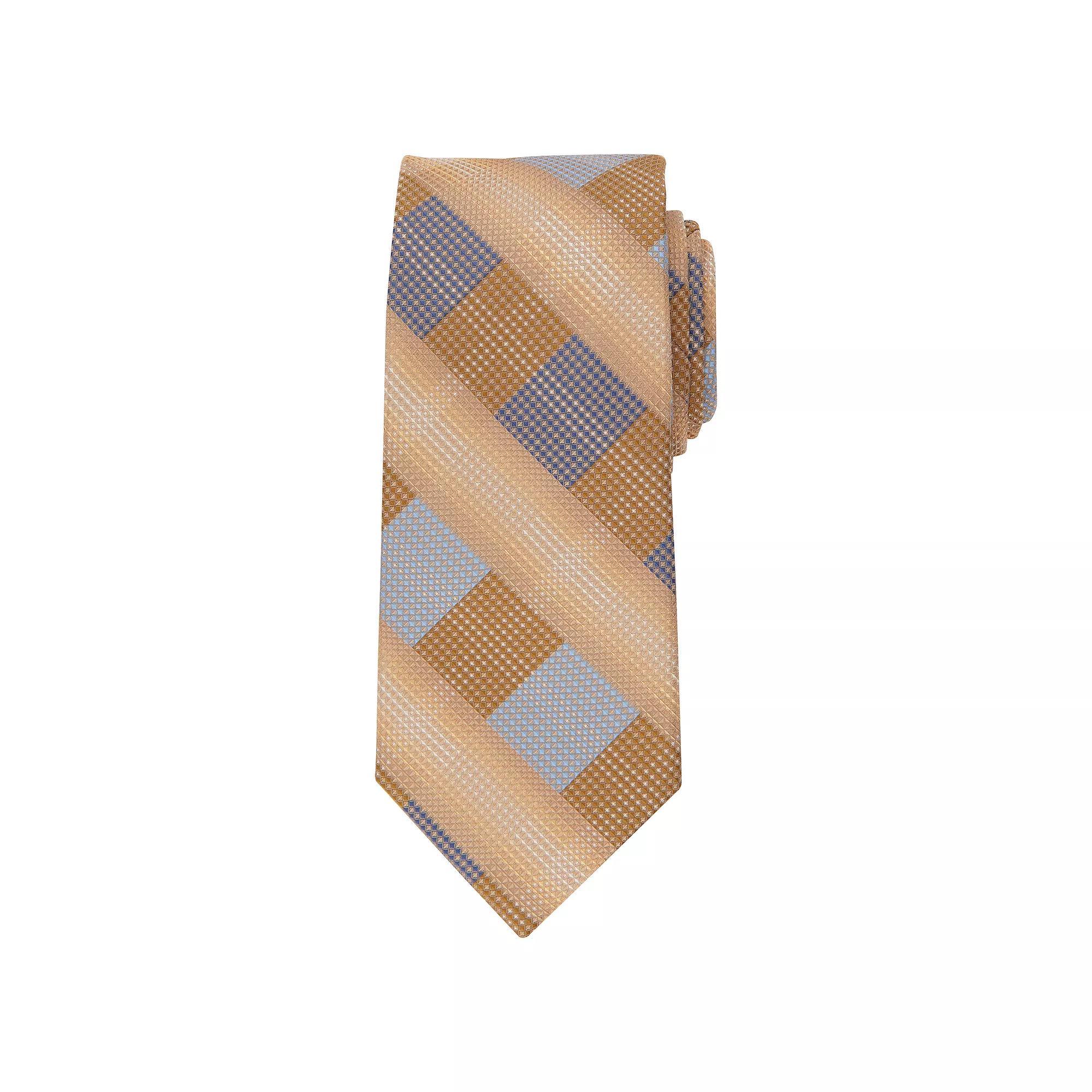 Men's Bespoke Patterned Tie, Brown Delamar Product Image