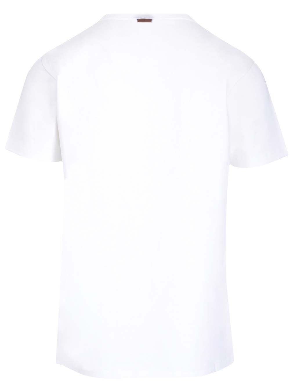 ZEGNA T-shirt With Mini Logo In White Product Image