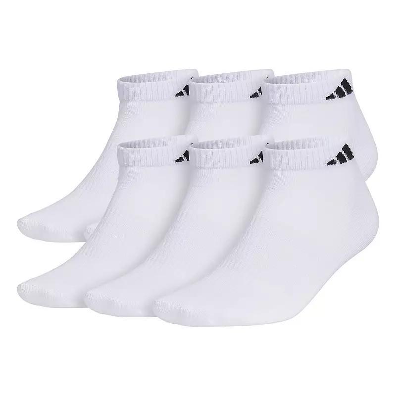 Men's adidas 6-Pack Superlite 3.0 Low-Cut Socks, Size: 8-12, White Black Product Image