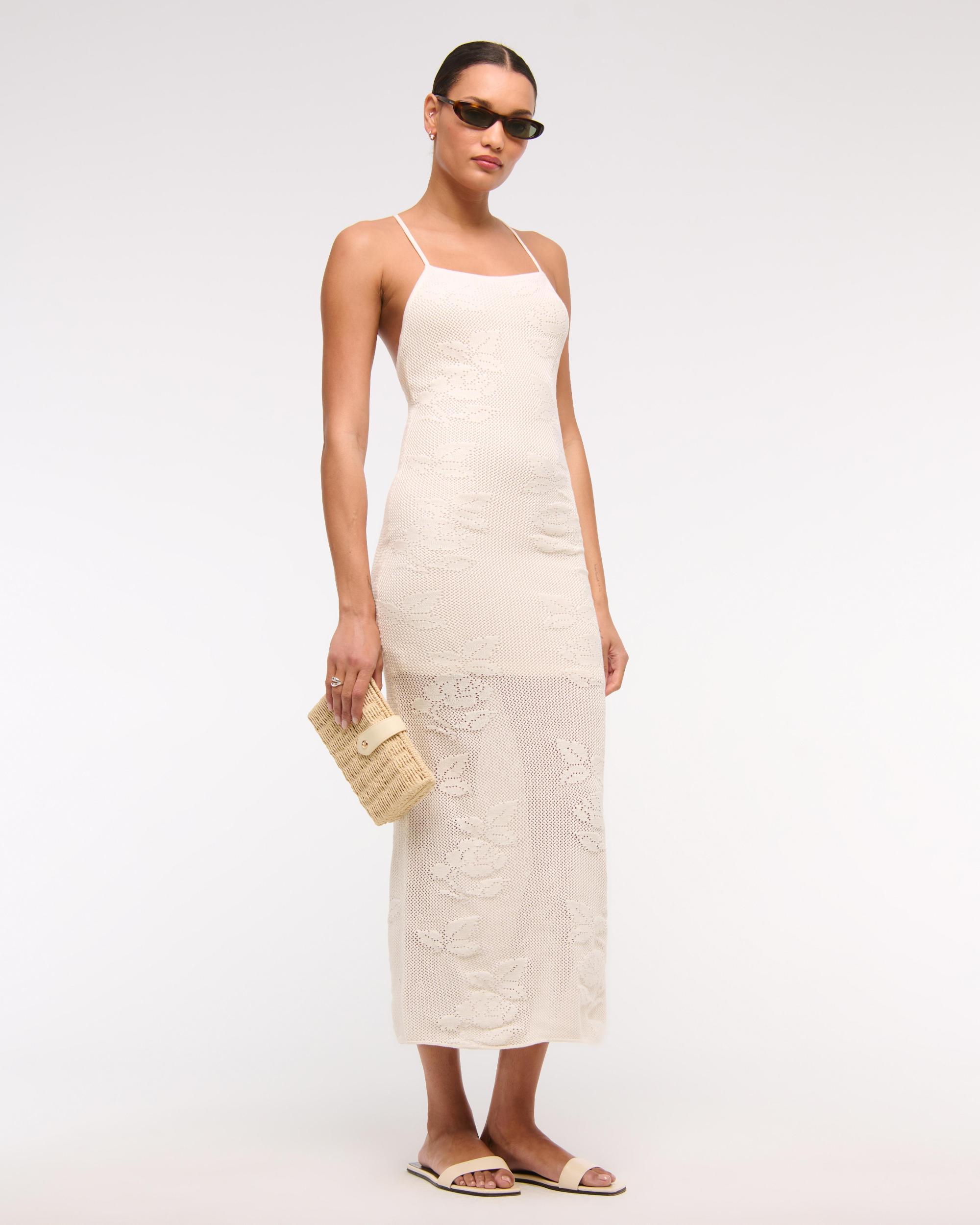 Crochet-Style Maxi Dress Product Image
