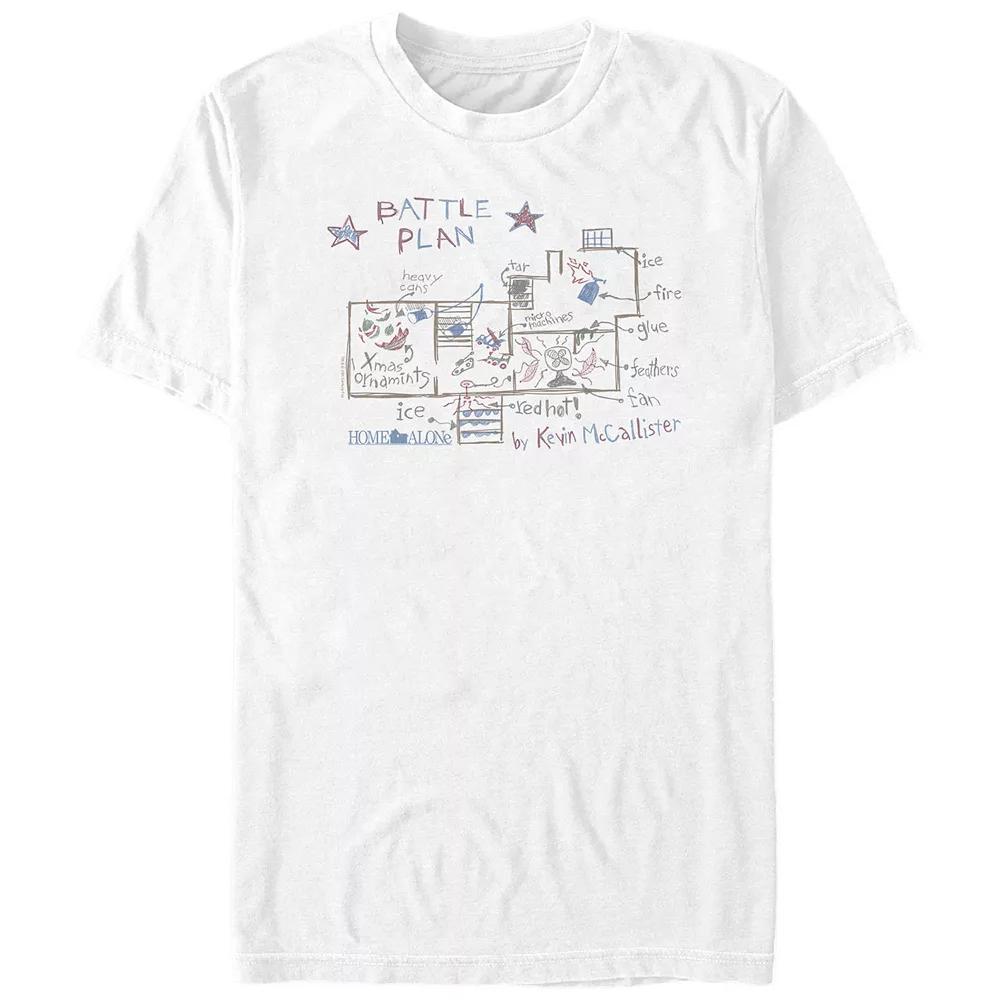 Big & Tall Home Alone Kevin's Battle Plan Graphic Tee, Men's, Size: XXL Tall, White Product Image