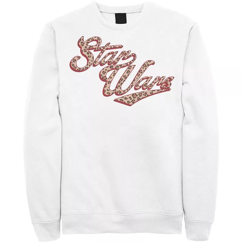 Men's Star Wars Cursive Cheetah Fill Logo Sweatshirt, Size: 3XL, Athletic Grey Product Image