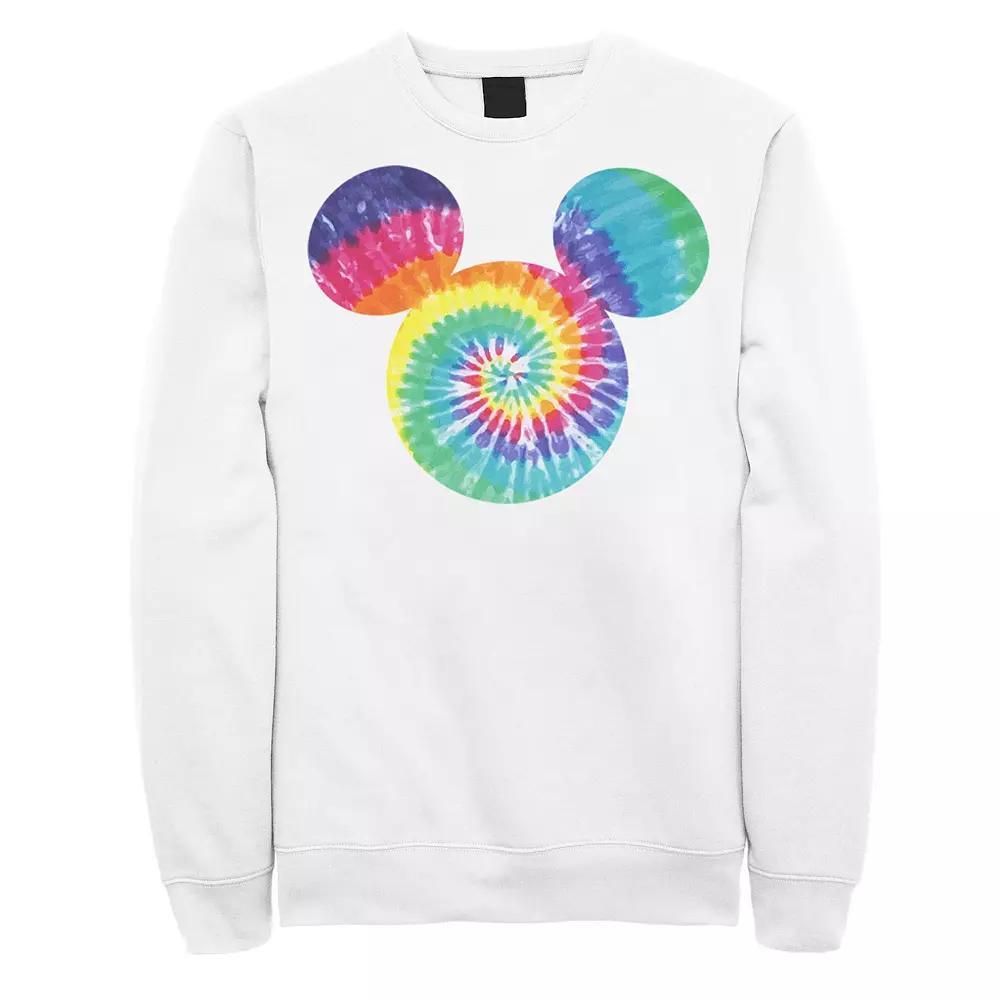 Disney's Mickey & Friends Mickey Mouse Men's Tie Dye Fill Sweatshirt, Size: XXL, White Product Image