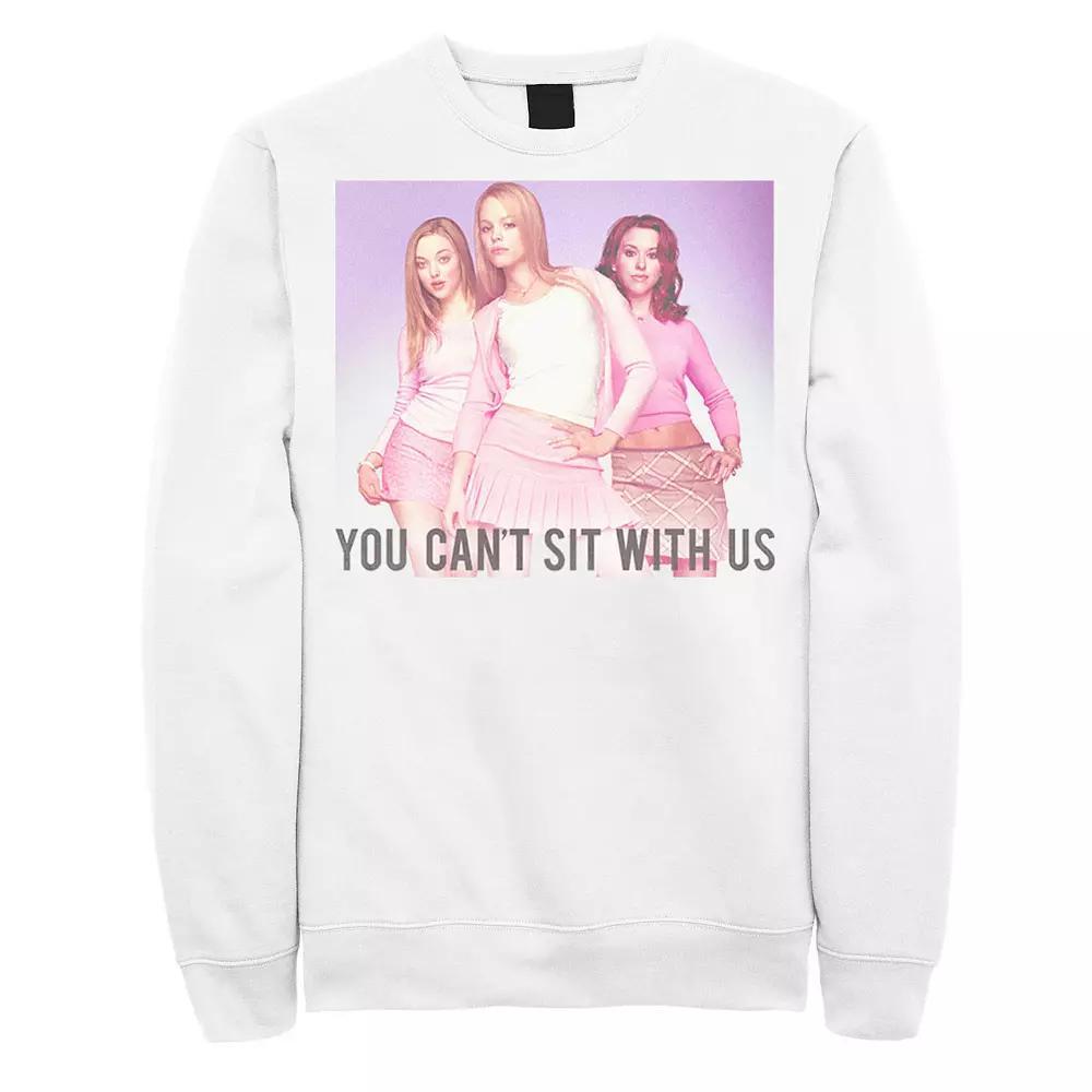 Men's Mean Girls You Can't Sit With Us Sweatshirt, Size: Large, White Product Image