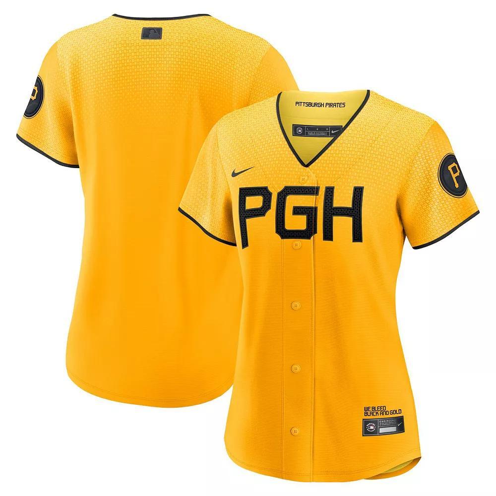Women's Nike  Gold Pittsburgh Pirates 2023 City Connect Replica Jersey, Size: Medium Product Image