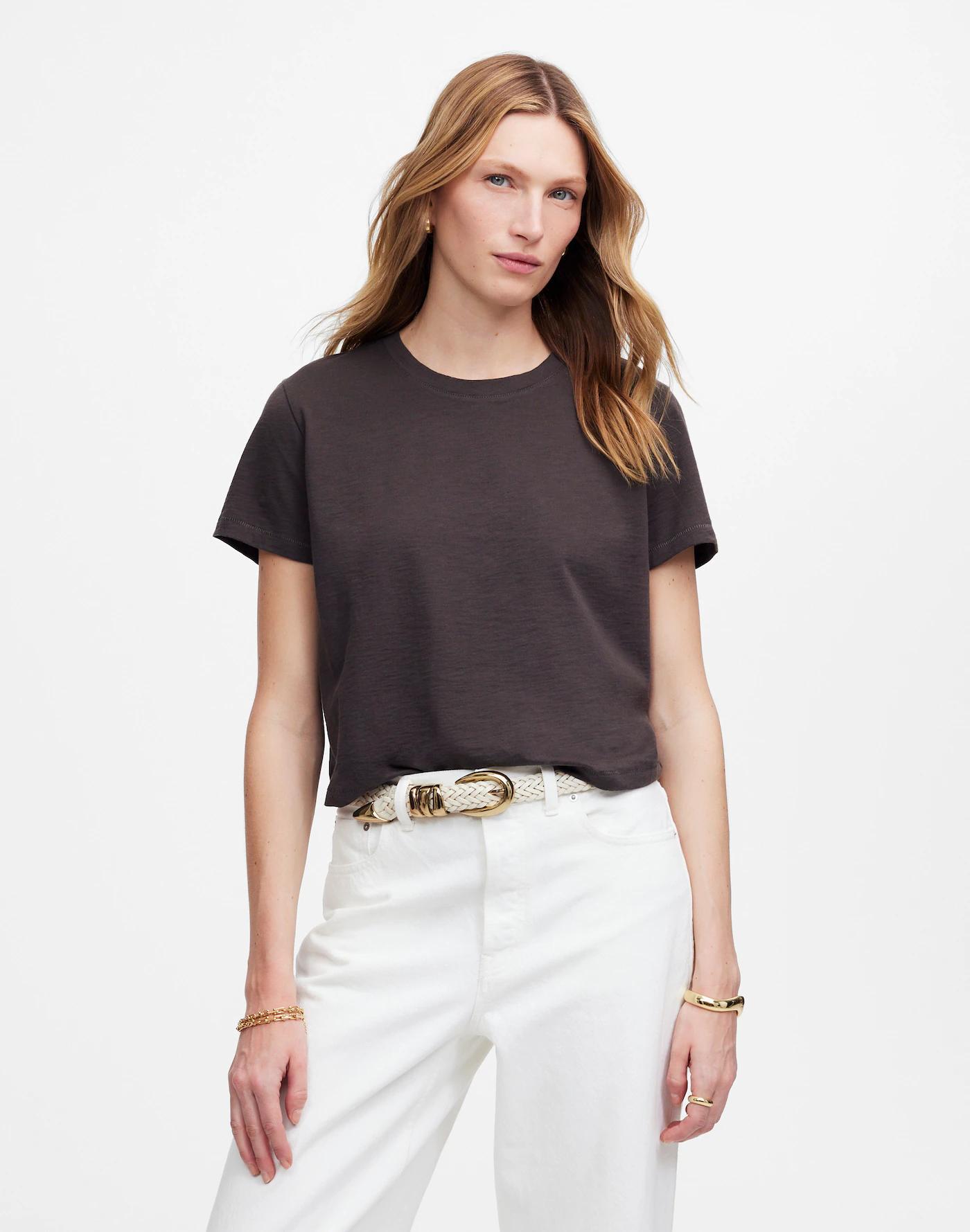 Slub Boxy-Crop Tee Product Image