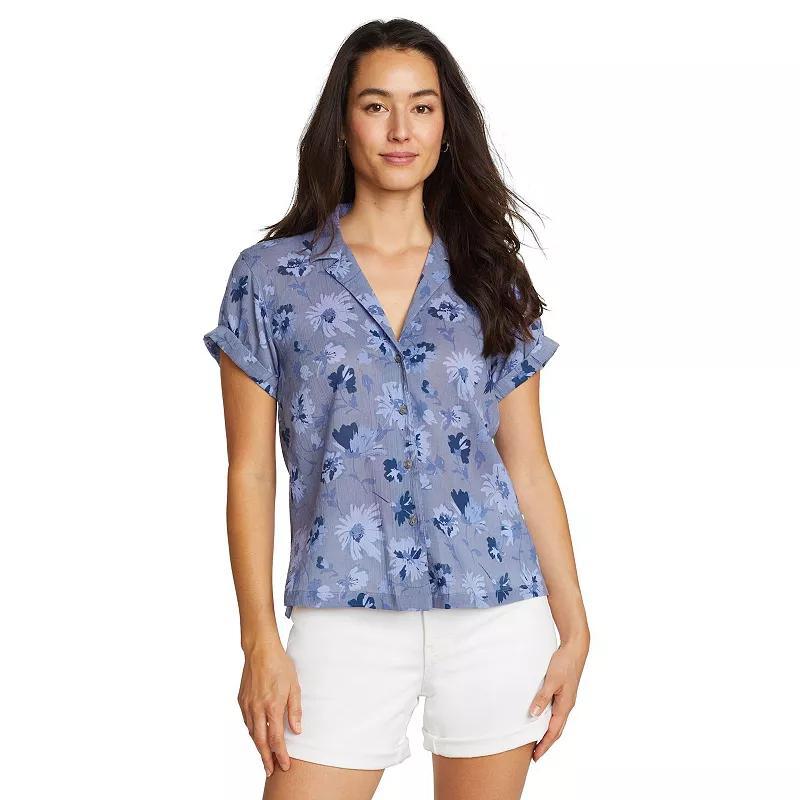 Womens Eddie Bauer Packable Camp Shirt White Product Image