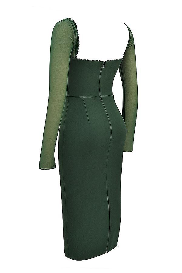 Ellica  emerald green midi dress Product Image