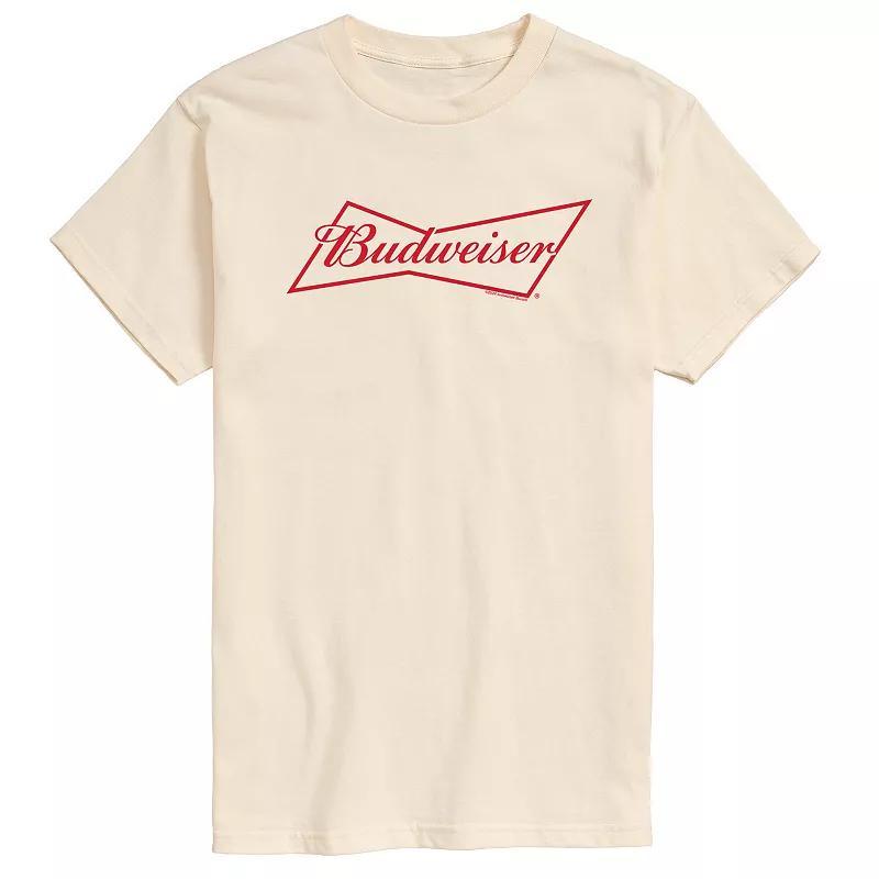 Men's Budweiser Bowtie Logo Graphic Tee, Size: Small, Ivory Product Image