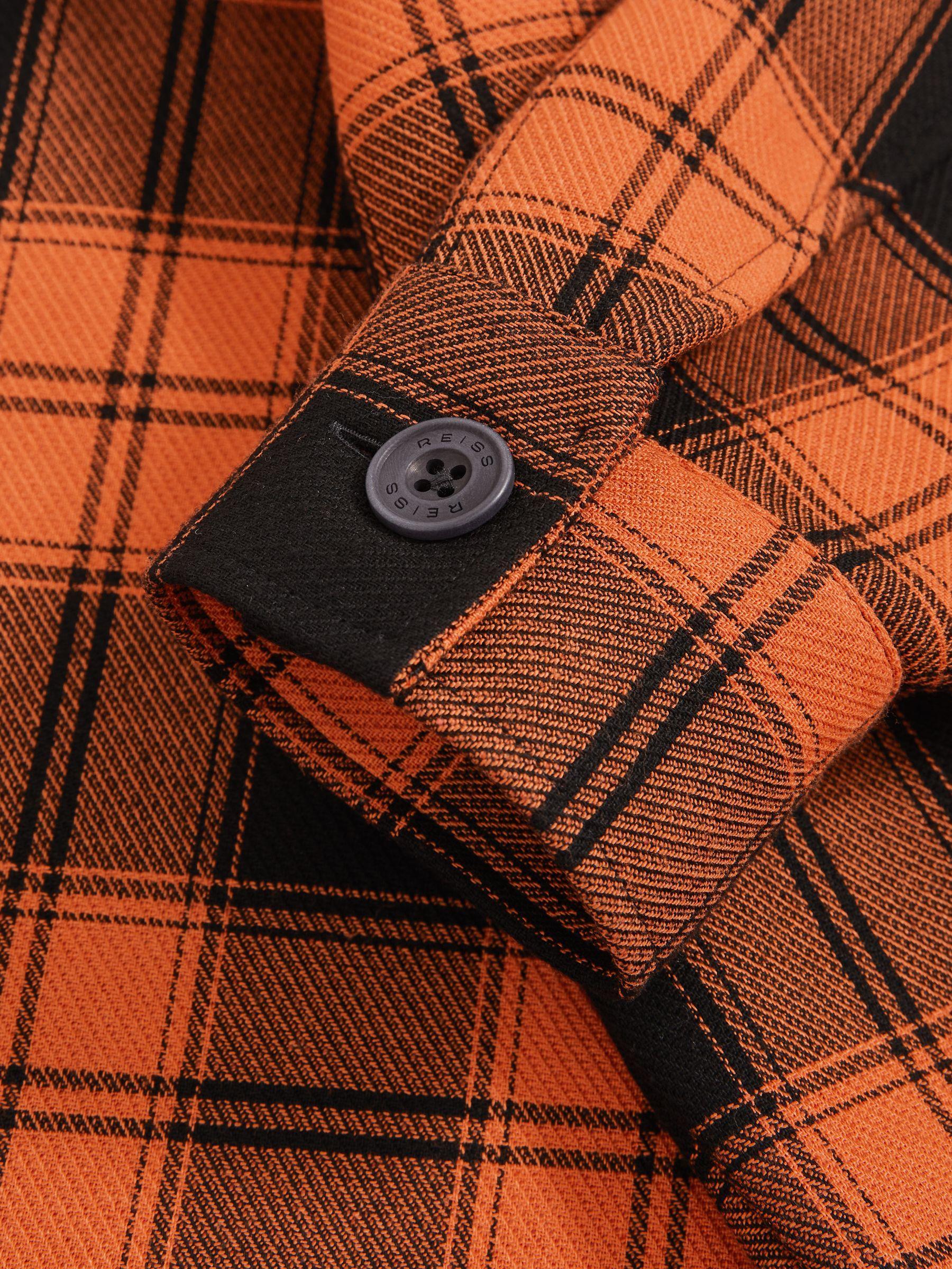 McLaren F1 Team Check Logo Overshirt in Papaya Orange/Black Product Image