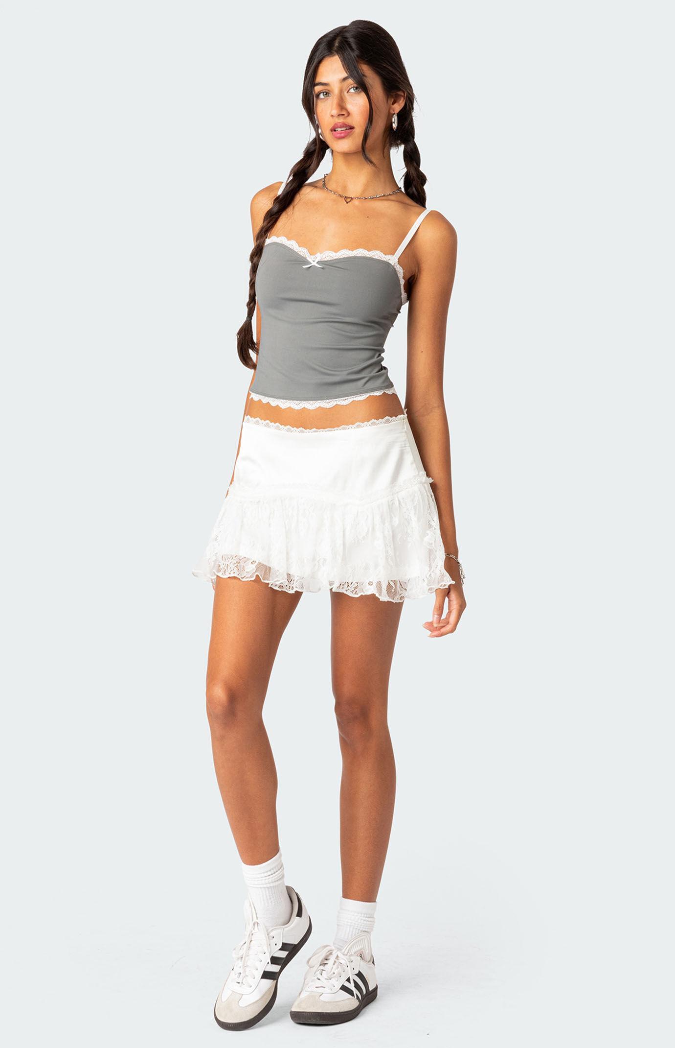 Edikted Women's Alara Lace Trim Tank Top Product Image