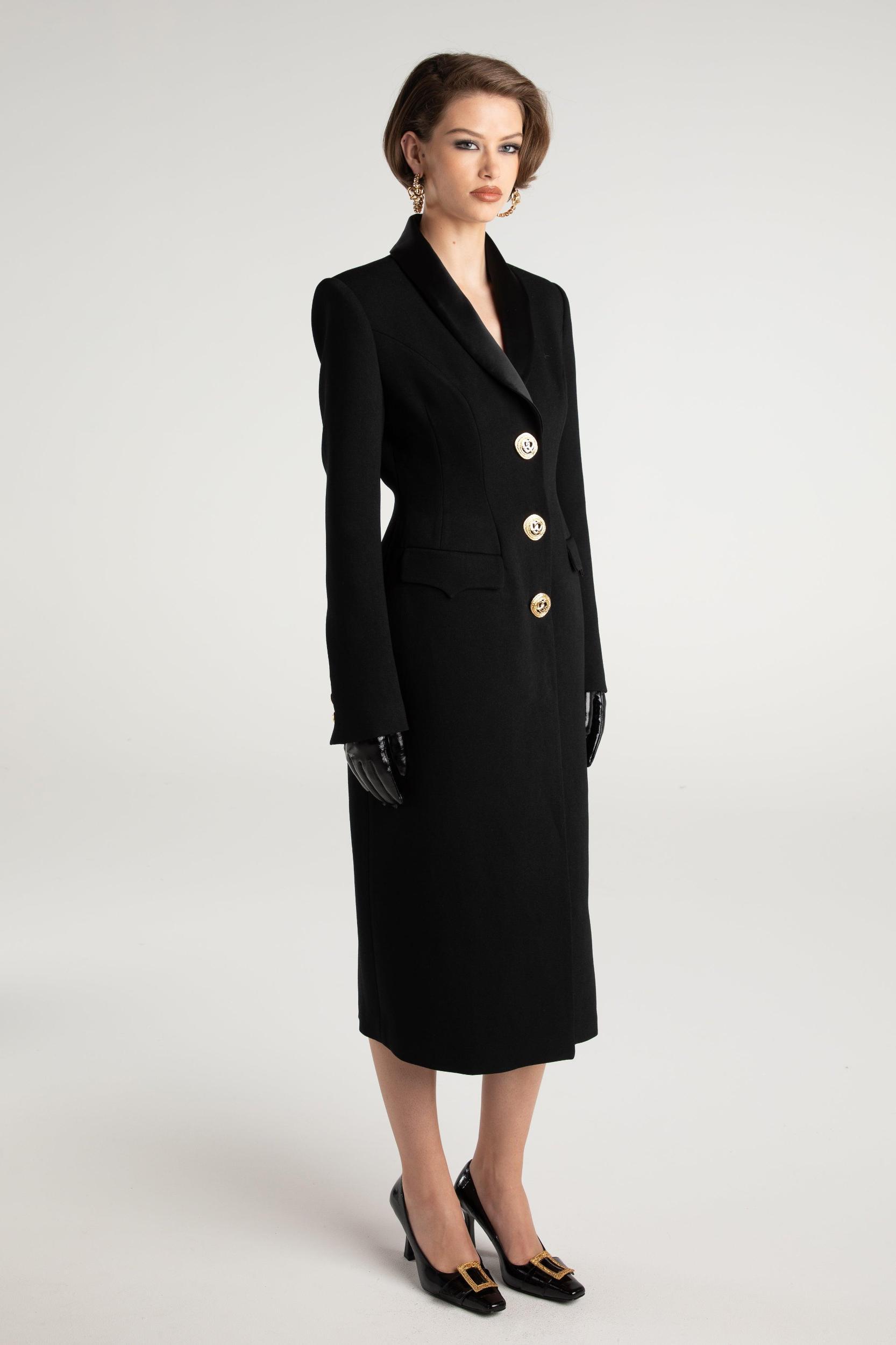 Evie Long Suit Jacket (Black) Product Image