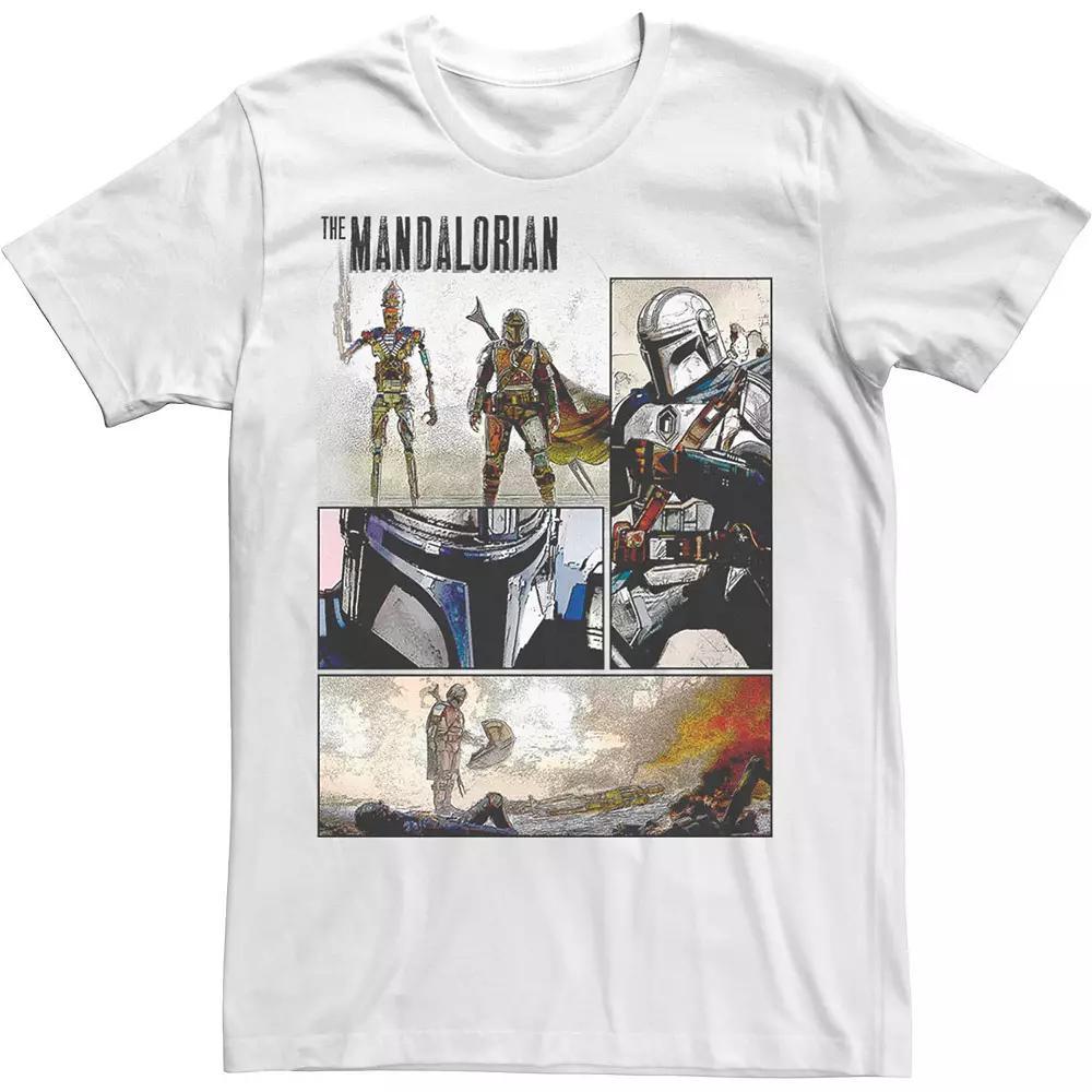Men's Star Wars Manalorian Comic Panel Tee, Size: Small, White Product Image