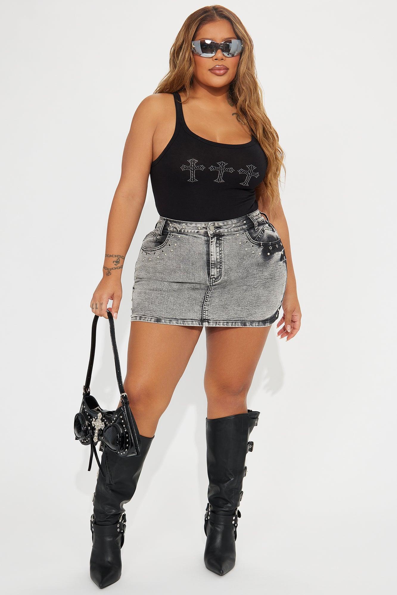 Crossed Your Mind Bodysuit - Black Product Image