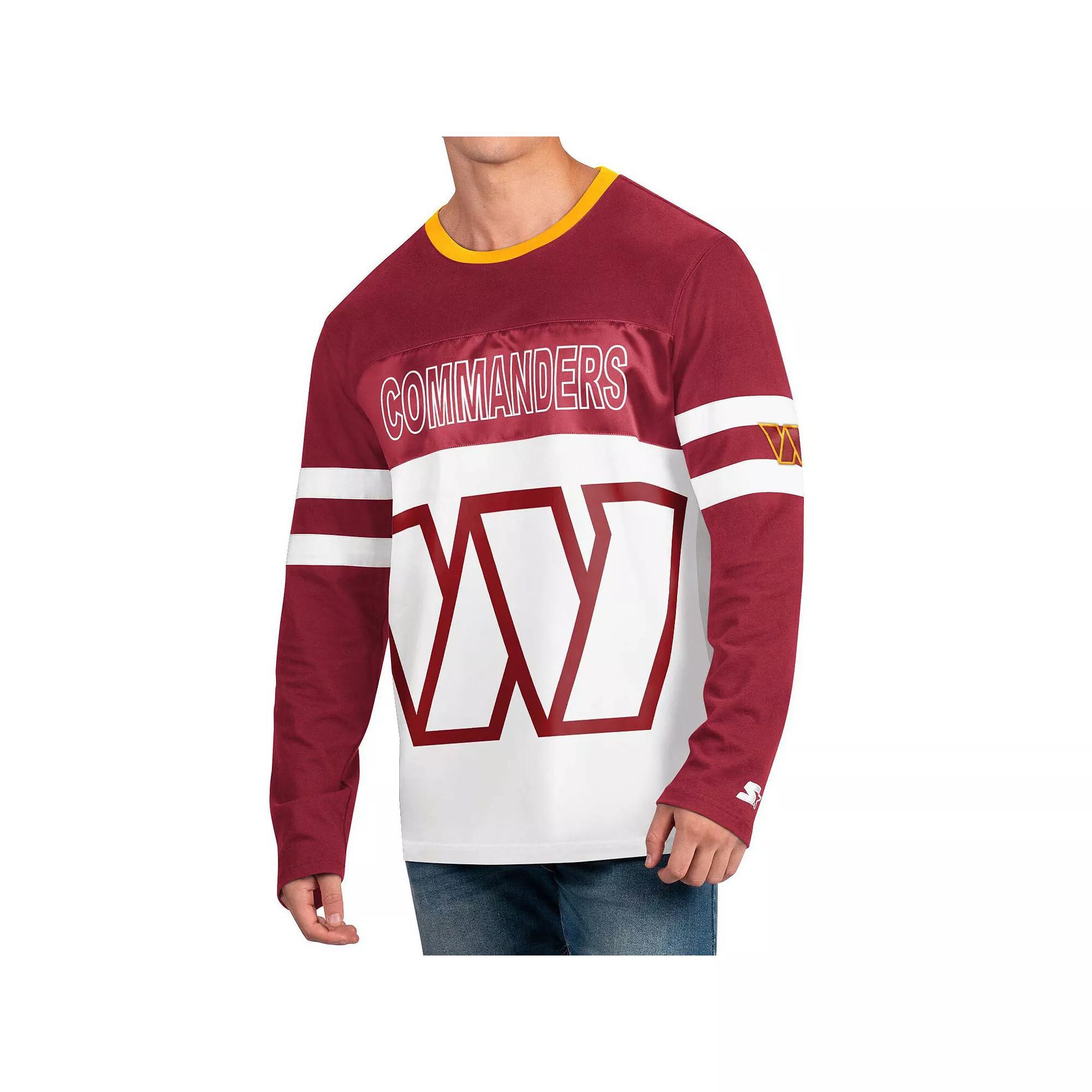 Men's Starter Burgundy/White Washington Commanders Halftime Long Sleeve T-Shirt, Size: Medium, Wft Med Re Product Image