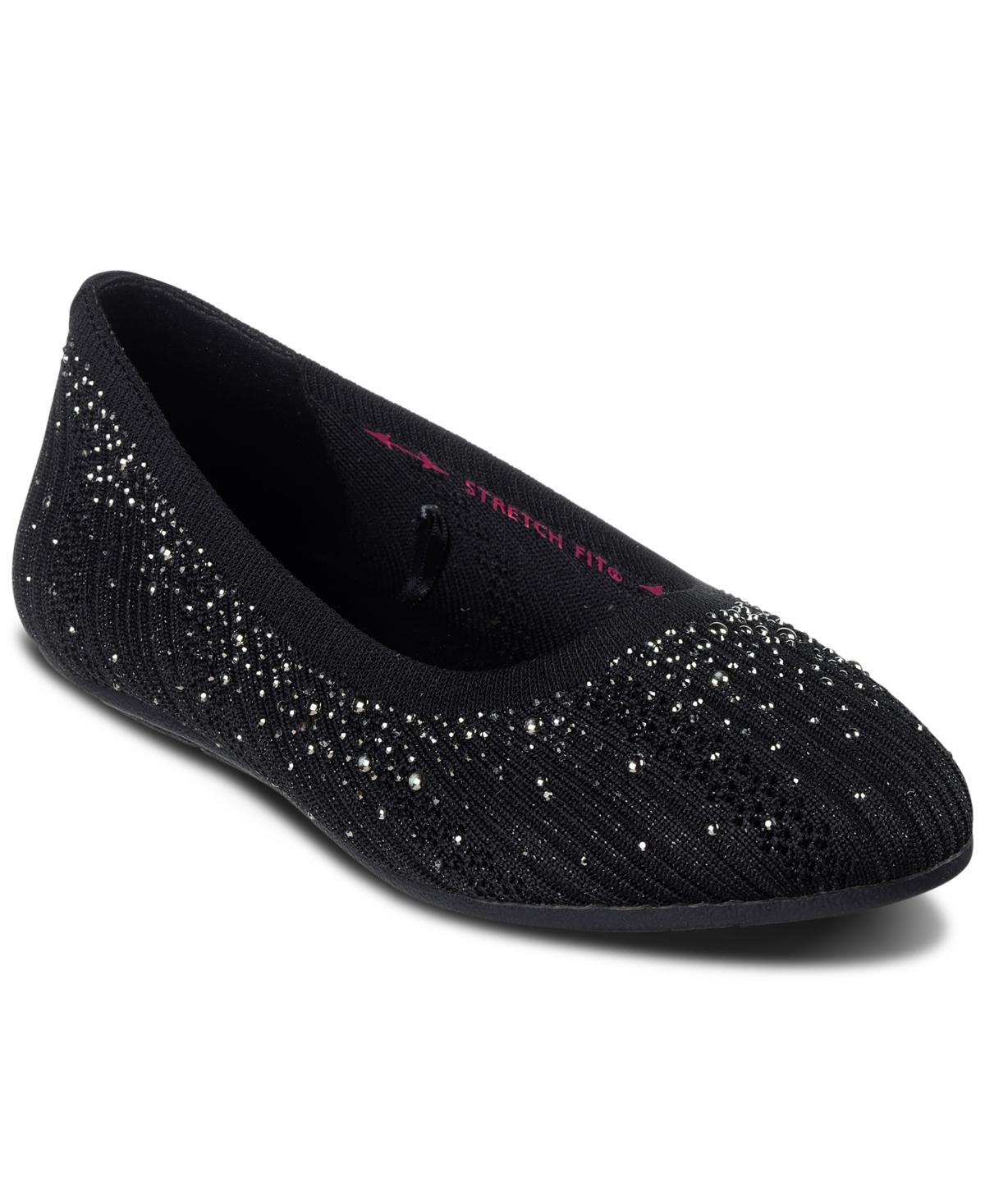 Skechers Cleo® 2.0 Glitzy Daze Women's Flats, Size: 9.5, Black Product Image