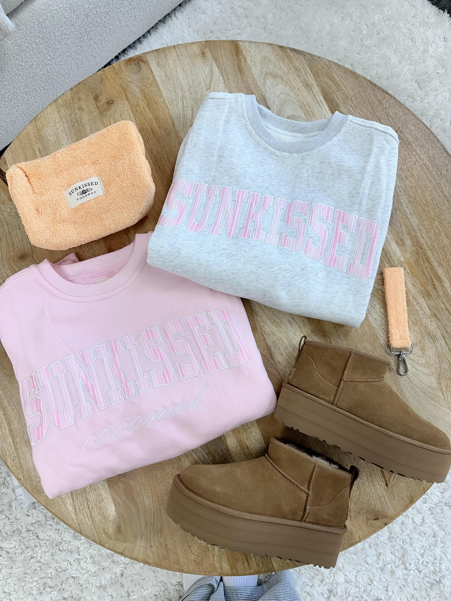 Icy Blue Sunkissed In Vogue Striped Sweatshirt Product Image
