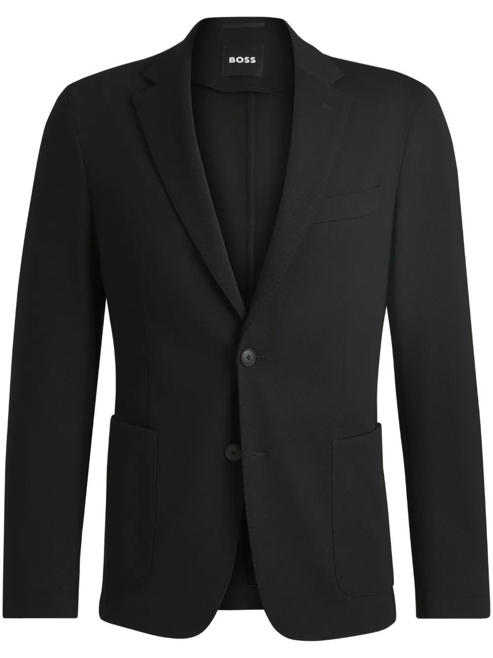 HUGO BOSS Slim-fit Jacket In Washable Stretch Fabric In Black Product Image