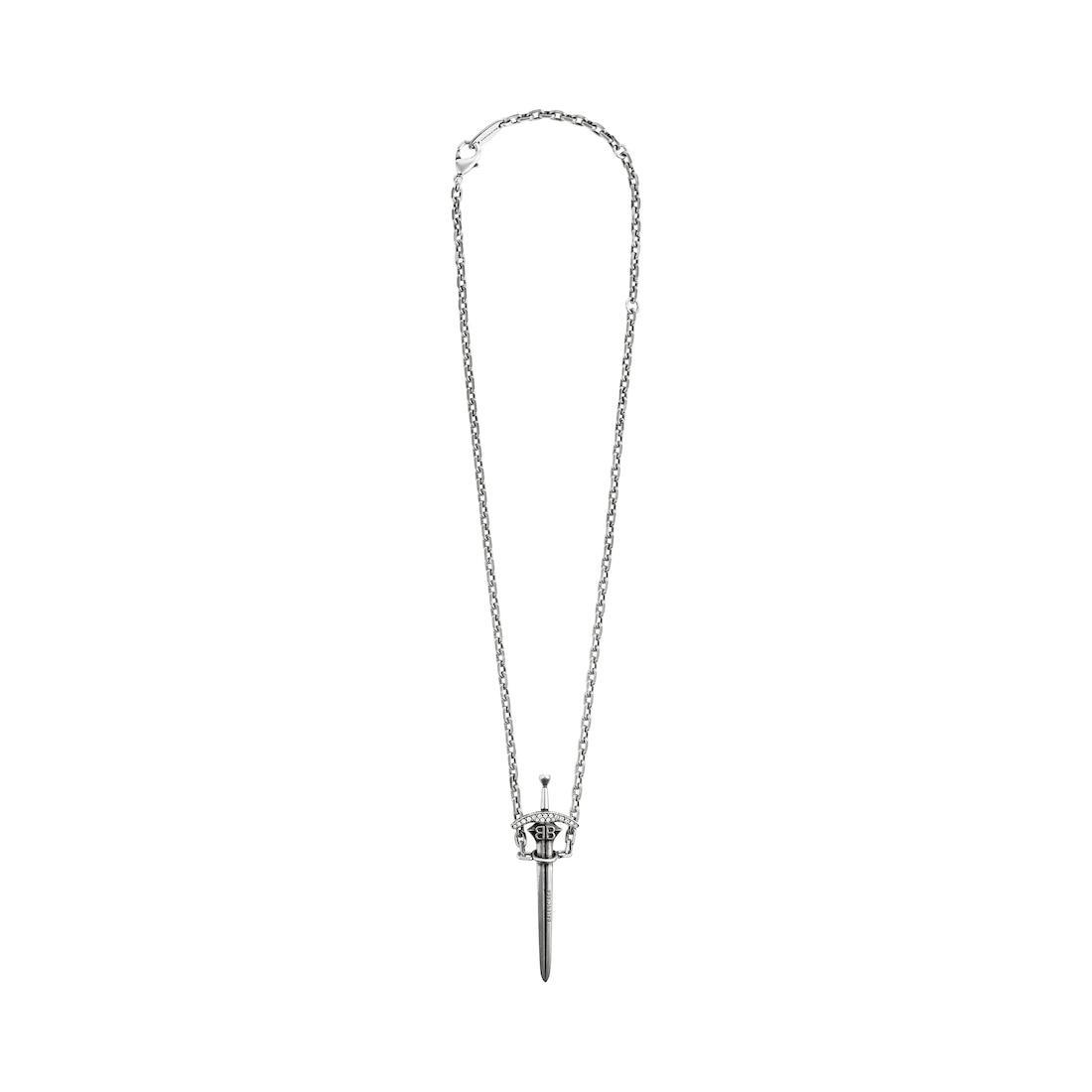 Goth Sword Necklace  in Antique Silver Product Image