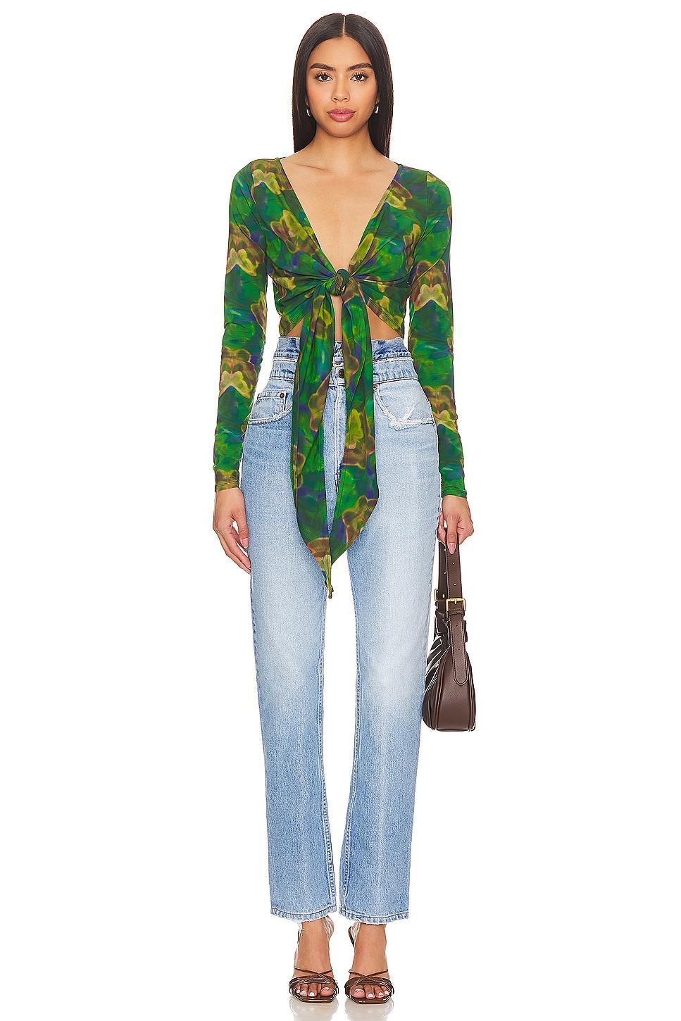 TOP DRAPÉ AVEC LIEN À NOUER Product Image