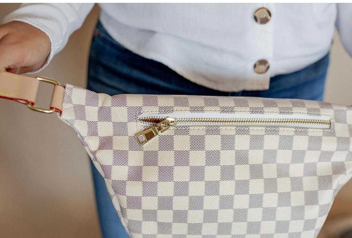 18579   Sasha London Check Fanny Pack Product Image
