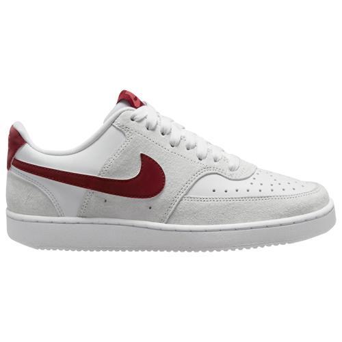 Nike Court Vision Low Women's Basketball Sneakers, Size: 12, White Team Red Product Image