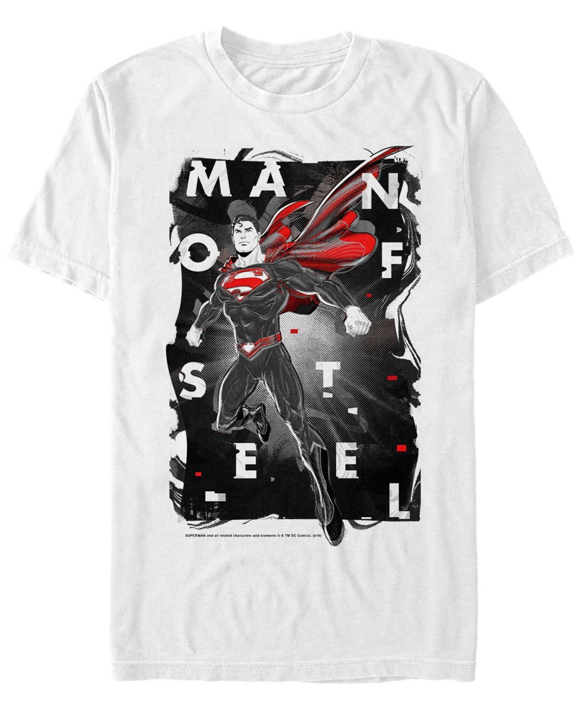 Men's DC Comics Superman Man Of SGraphic Teel Grey Scale Portrait Graphic Tee, Size: XL, White Product Image
